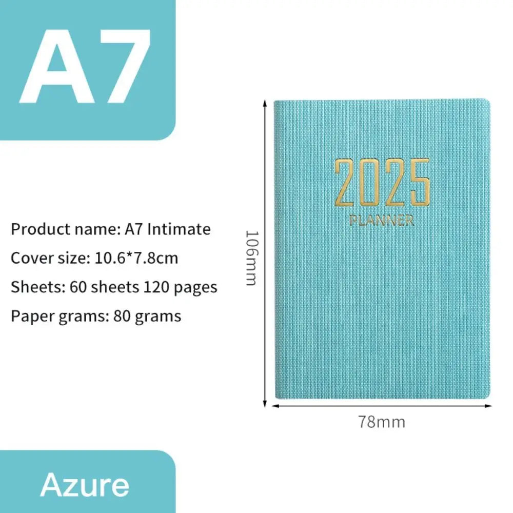 Minimalist A5 2025 Agenda Book with Calendar To Do List A5 Notebook Spanish Morandi Color 2025 Planner Notebook School Office