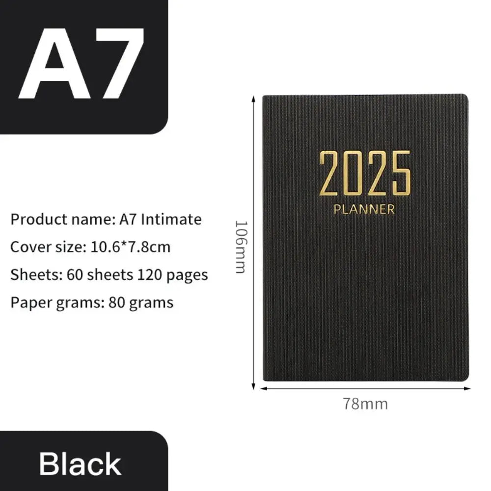 Minimalist A5 2025 Agenda Book with Calendar To Do List A5 Notebook Spanish Morandi Color 2025 Planner Notebook School Office