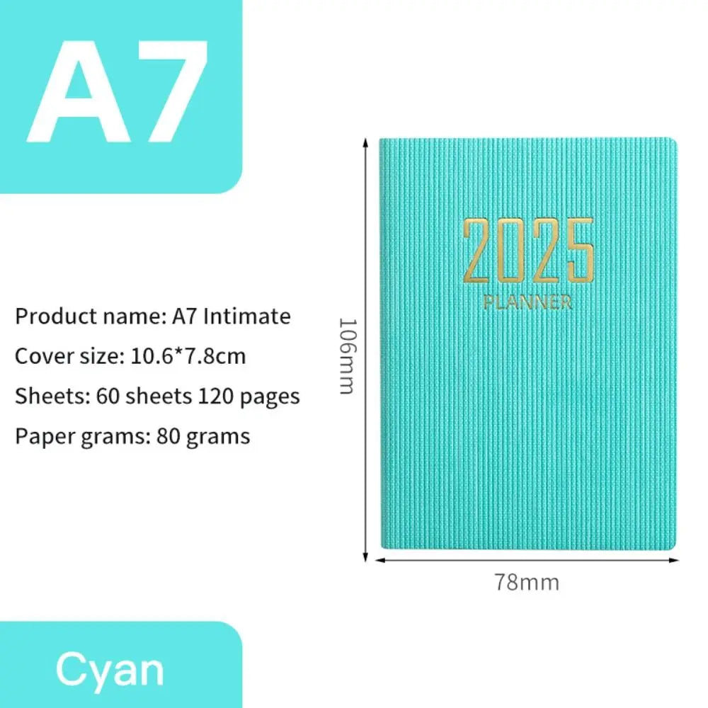 Minimalist A5 2025 Agenda Book with Calendar To Do List A5 Notebook Spanish Morandi Color 2025 Planner Notebook School Office