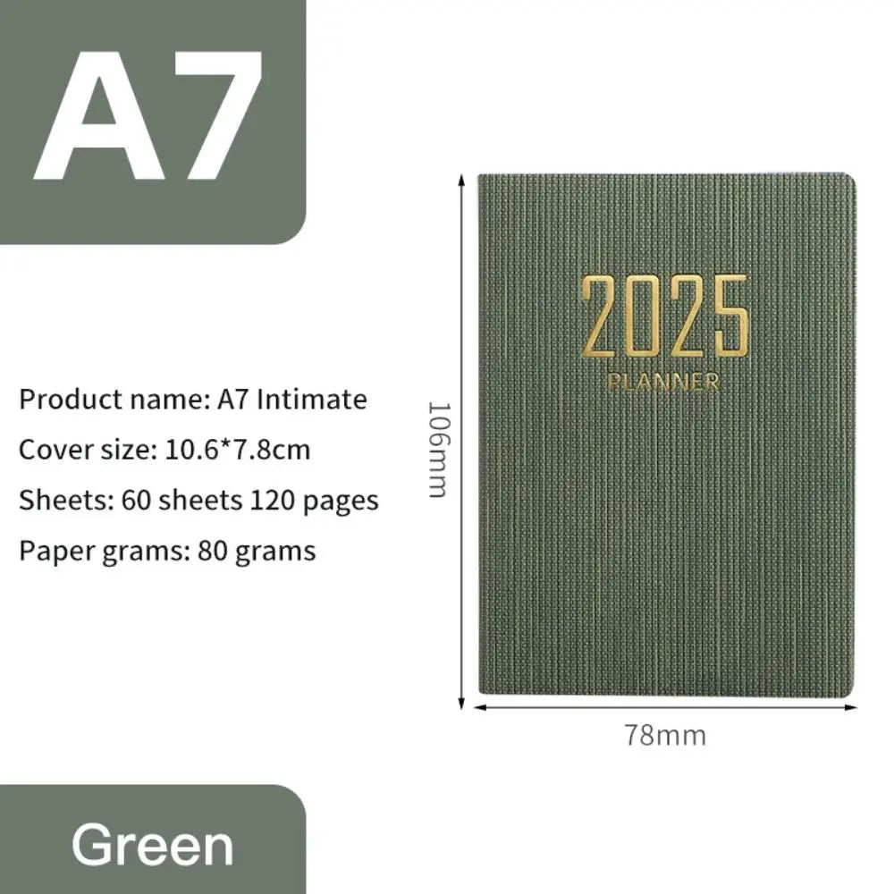 Minimalist A5 2025 Agenda Book with Calendar To Do List A5 Notebook Spanish Morandi Color 2025 Planner Notebook School Office