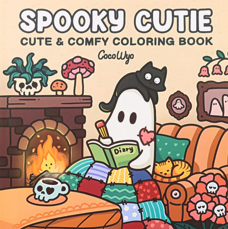 Halloween Coloring Book COZY FRIENDS Coloring Book For Adults And Teens Featuring Adorable Creepy Creatures for Halloween Gifts