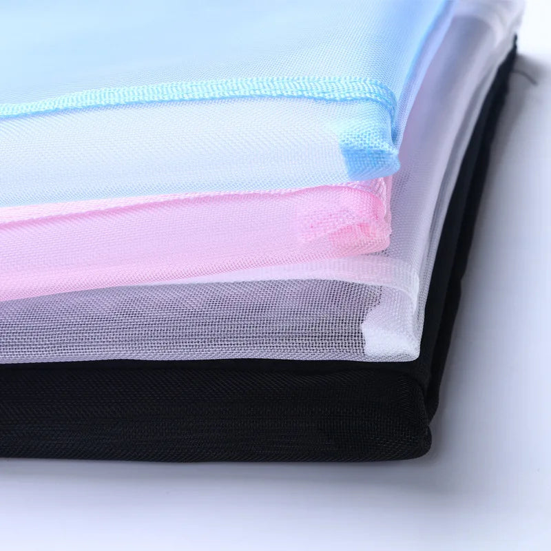 A4 A5 A6 Portable Double-layer Mesh Zipper File Bag Transparent  Student Test Paper Data Storage Bag Office Files Stationery