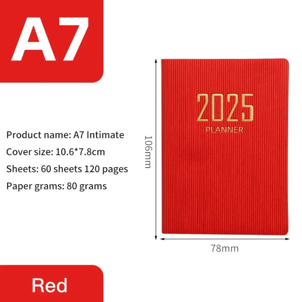 Minimalist A5 2025 Agenda Book with Calendar To Do List A5 Notebook Spanish Morandi Color 2025 Planner Notebook School Office